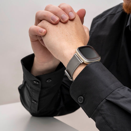 Fitbit Sense Leather Strap (Grey)