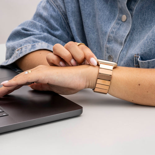 Fitbit Versa 3 Metal Strap (Rose Gold)