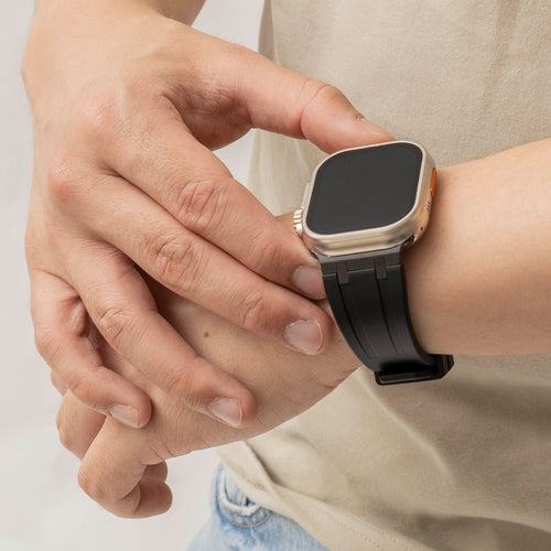 Apple Watch Luxury Liquid Silicone Strap (Black)