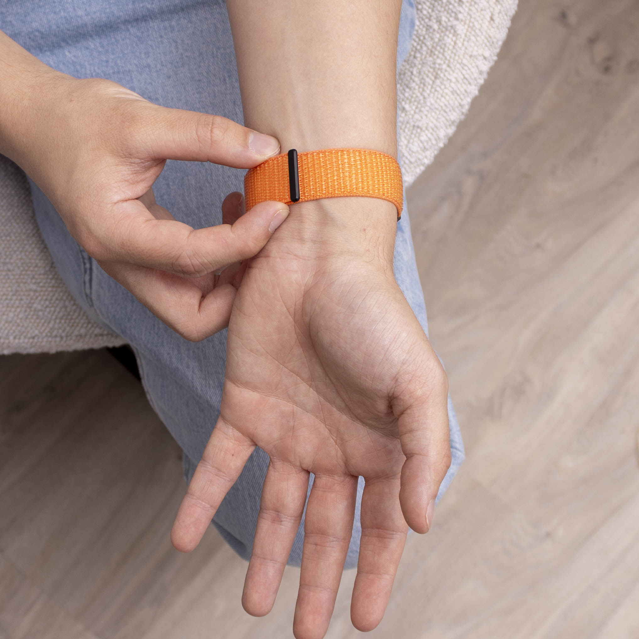 Samsung Galaxy Watch 8 Classic Nylon Strap (Orange)