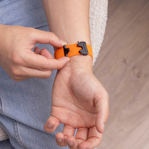 Samsung Galaxy Watch 8 Classic Braided Strap with P-Buckle (Orange)