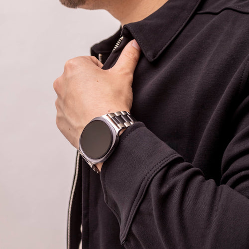 Bandz Samsung Galaxy Watch 8 - 44mm Steel Strap 'Classic' (Silver/Black)