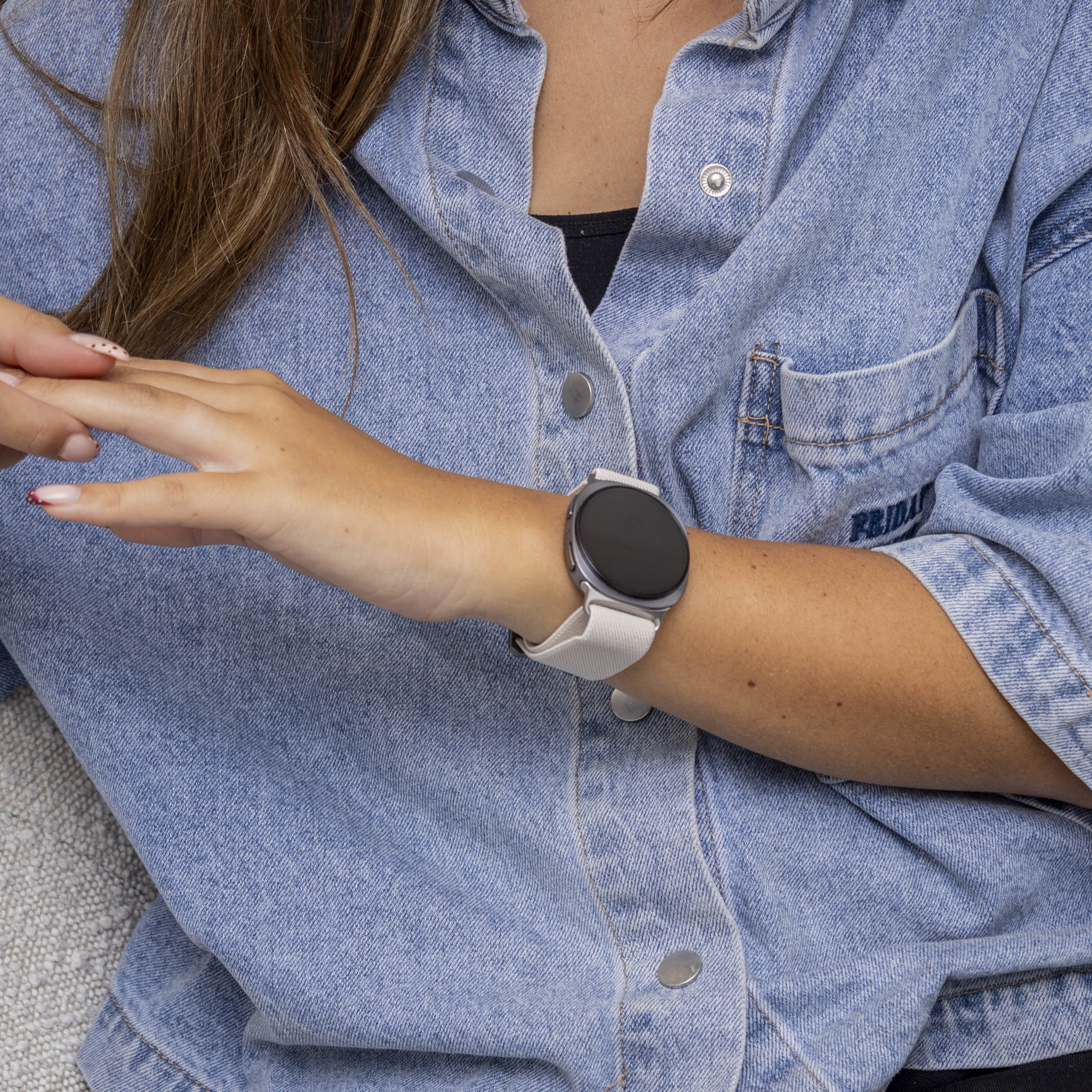 Samsung Galaxy Watch 8 - 44mm Elastic Strap (Starlight)