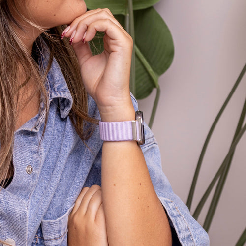 Samsung Galaxy Watch 8 - 40mm Wave Nylon Strap (Light Purple)