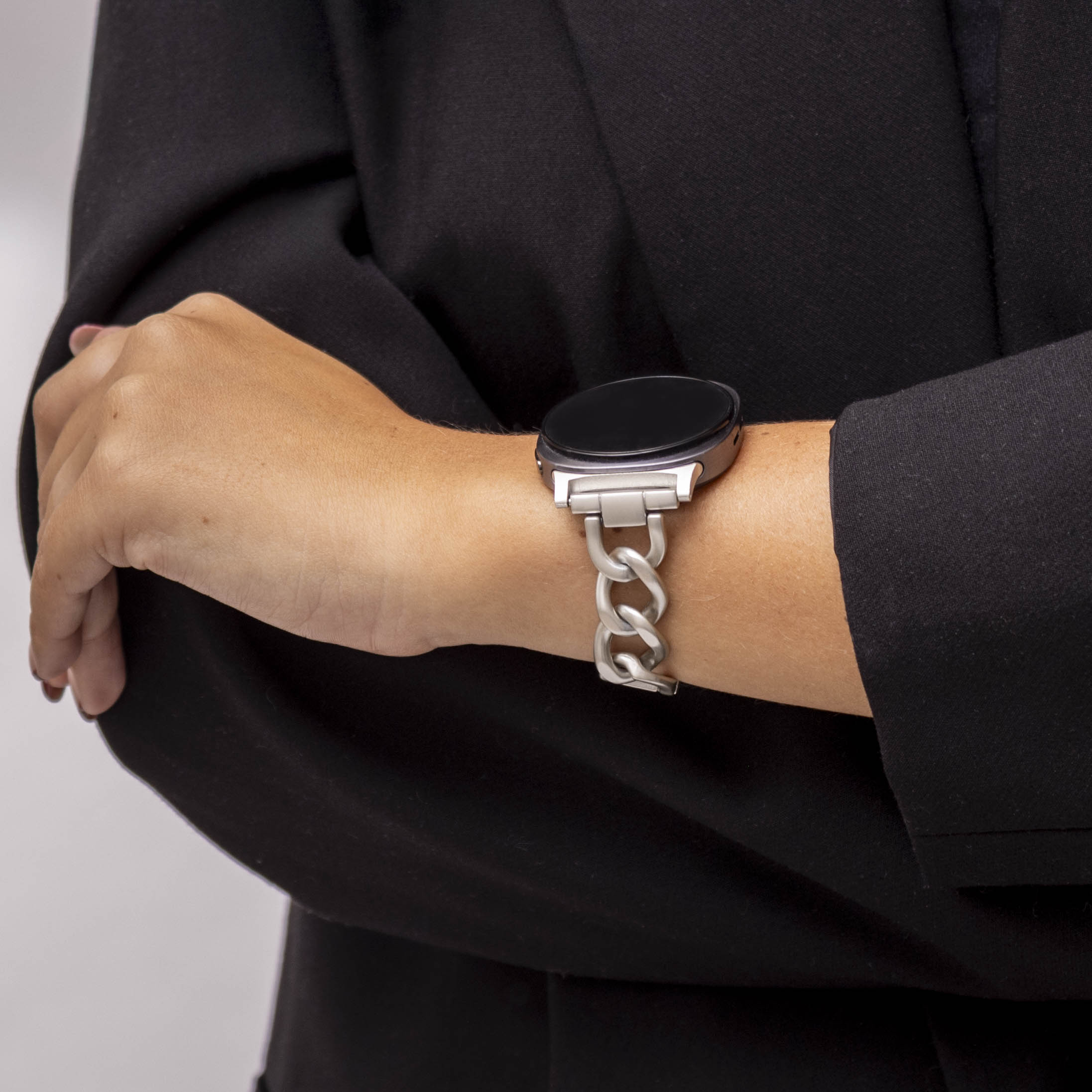 Samsung Galaxy Watch 8 Classic Steel Chain Strap (Starlight)