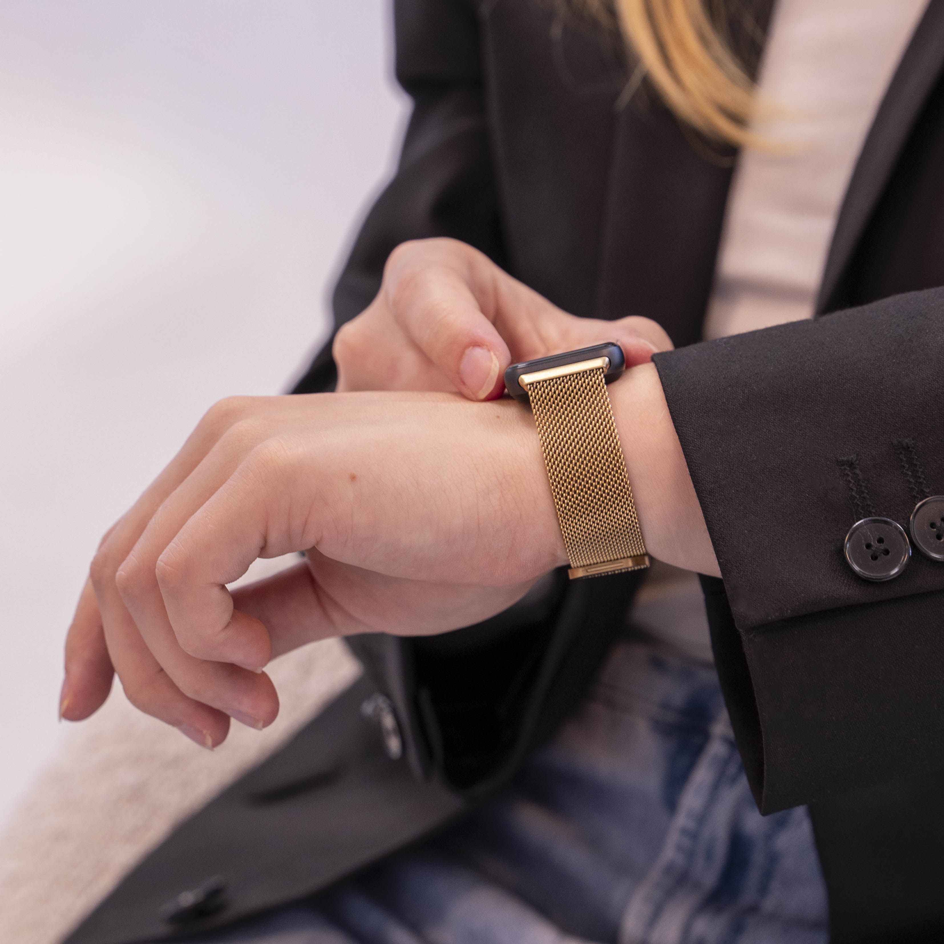 Samsung Galaxy Fit 3 Milanese Strap (Gold)