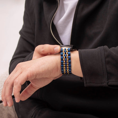 Polar Vantage M Steel Link Strap Duo (Blue/Gold)