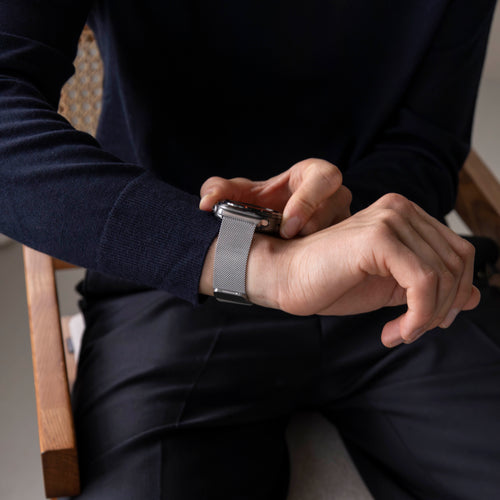 Bandz Samsung Galaxy Watch Ultra Milanese Loop Strap (Silver)