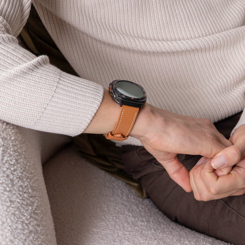 Samsung Galaxy Watch Ultra Buckled Leather Strap (Brown)