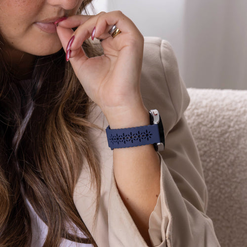 Polar Pacer Silicone Strap Patterned (Dark Blue)