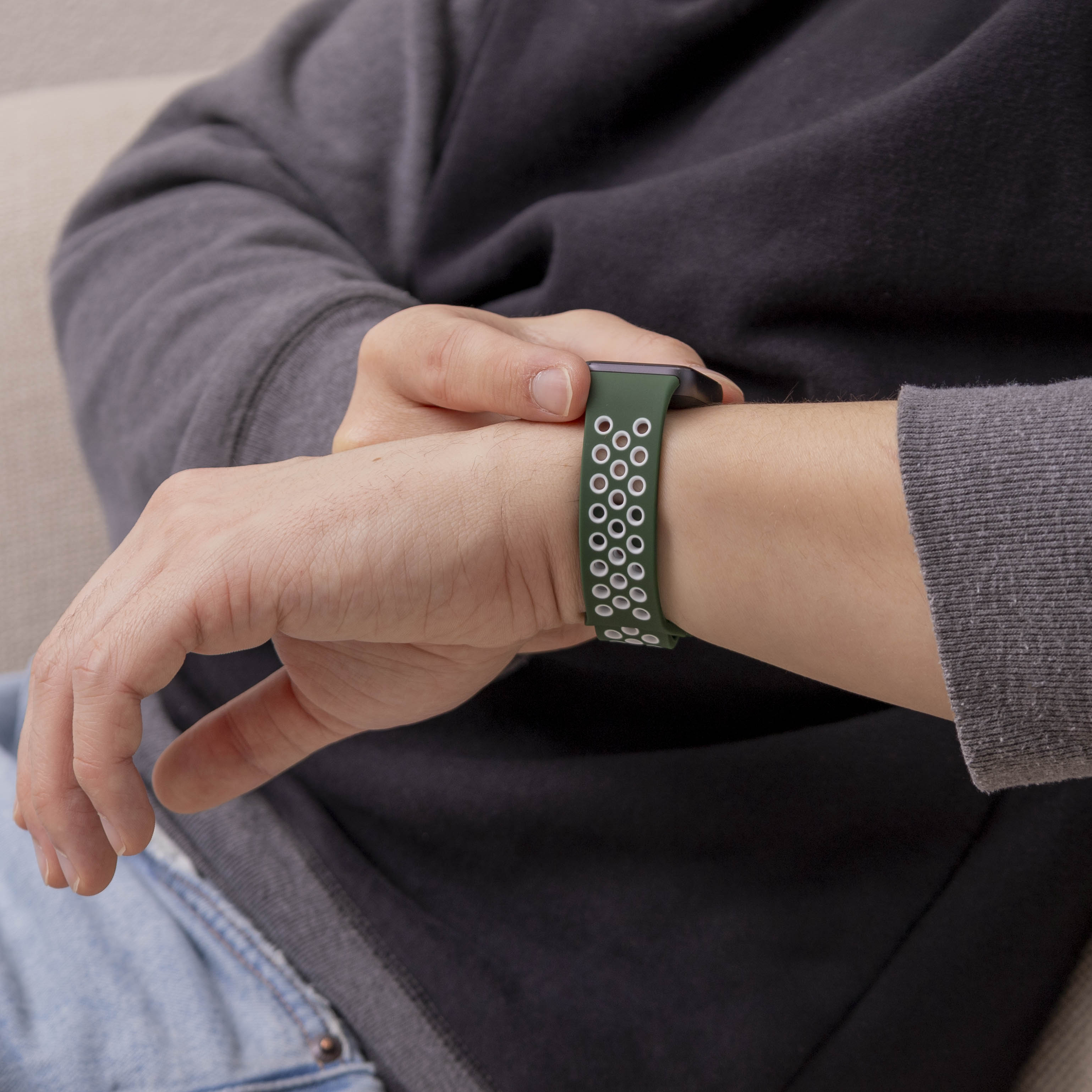 Samsung Galaxy Fit 3 Sport Strap (Green/White)