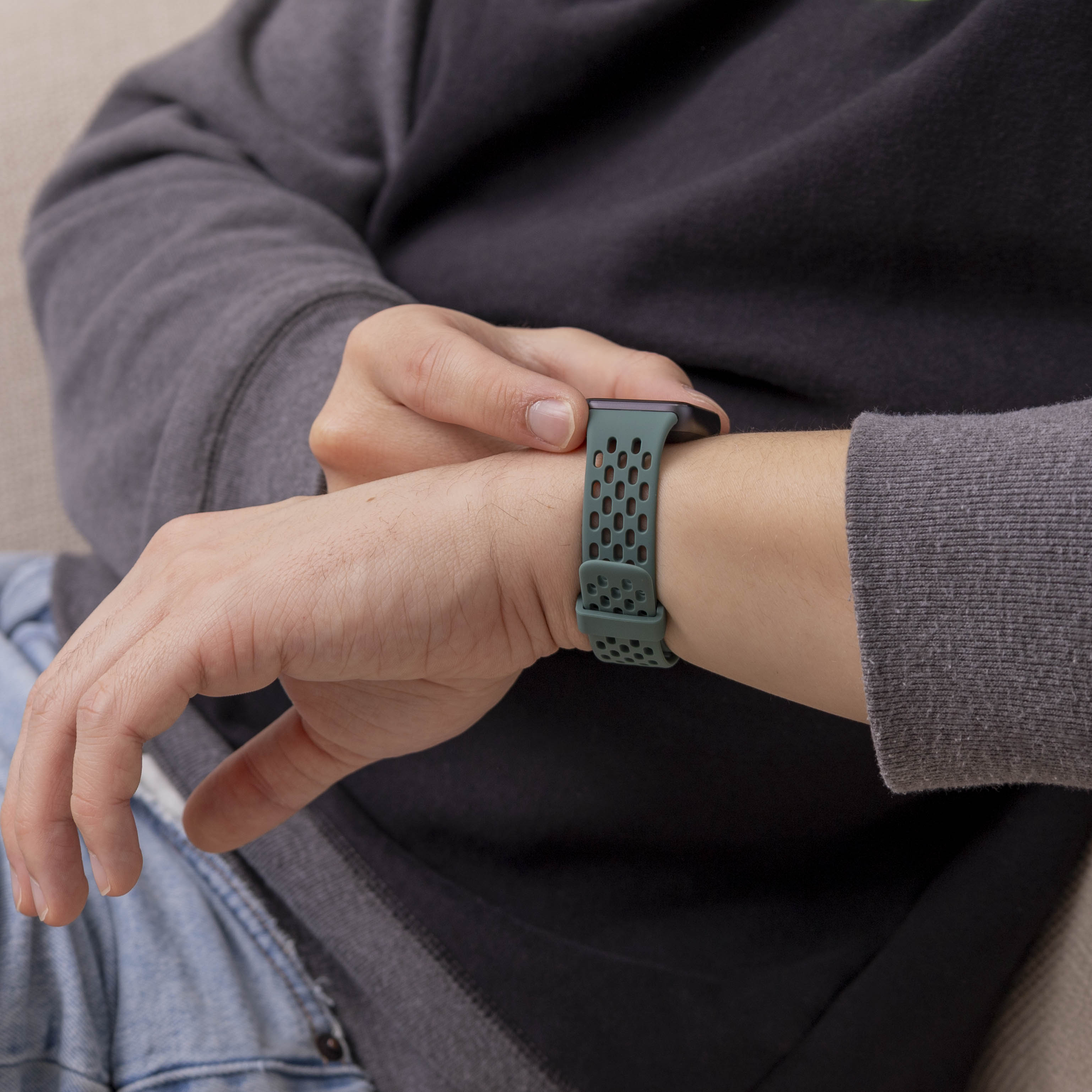 Samsung Galaxy Fit 3 Breathable Silicone Strap (Green)