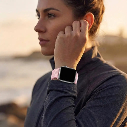 Bandz Apple Watch Nylon Strap 'Classic' (Light Pink)