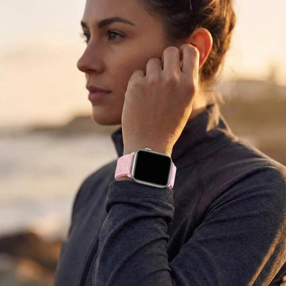 Bandz Apple Watch Nylon Strap 'Classic' (Light Pink)