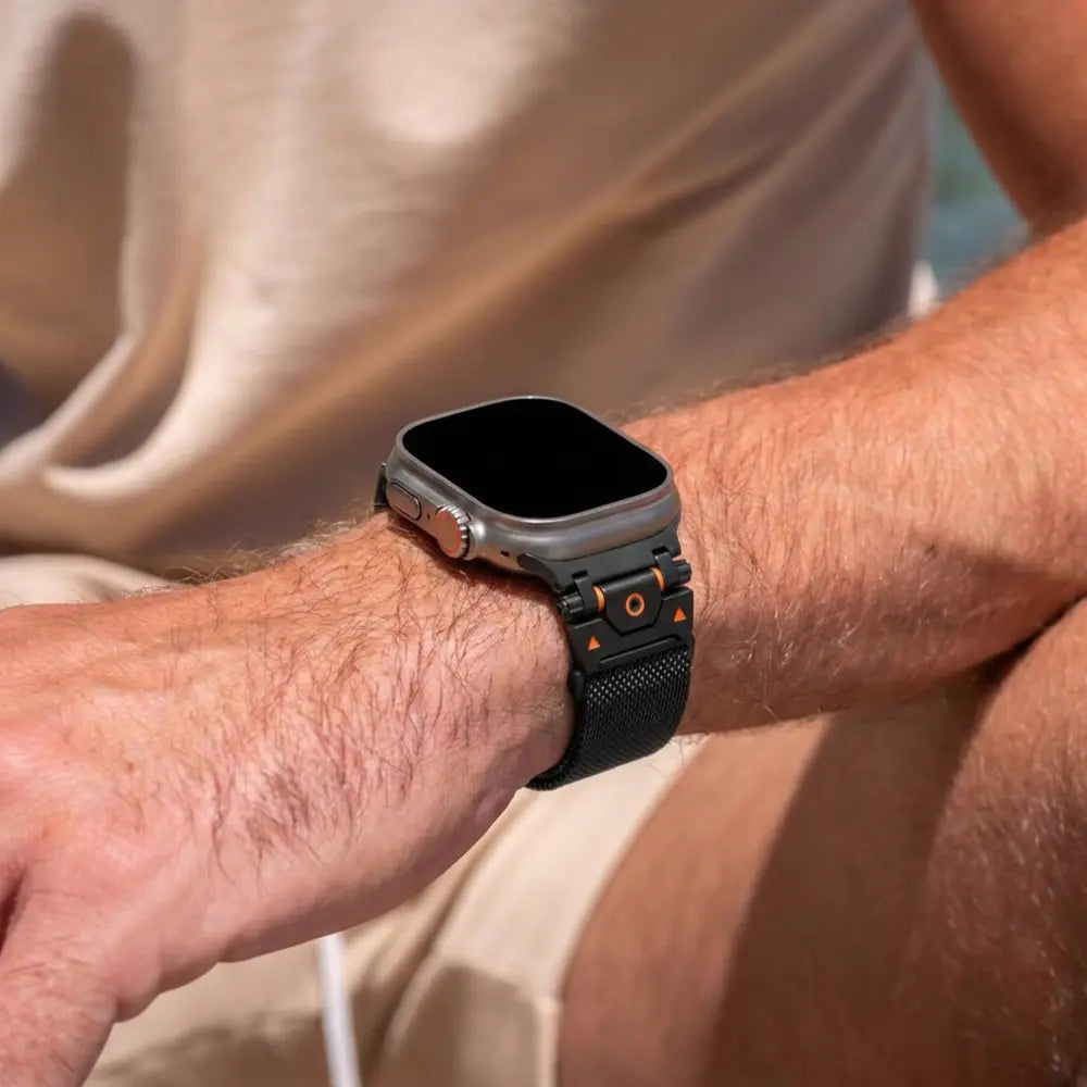 Bandz Apple Watch Rugged Milanese Loop Strap (Black)