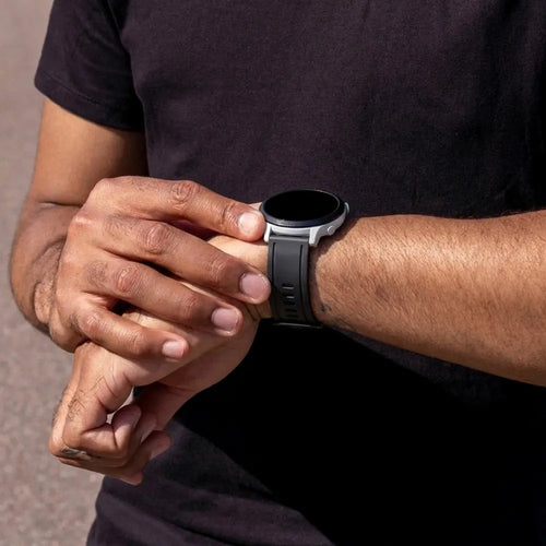 Bandz Garmin Fenix 5s/6s siliconen band met gesp (zwart)