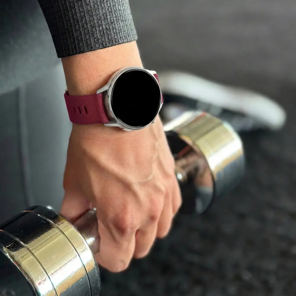 Bandz Garmin Forerunner 265s Silicone Strap 'Deluxe' (Wine Red)