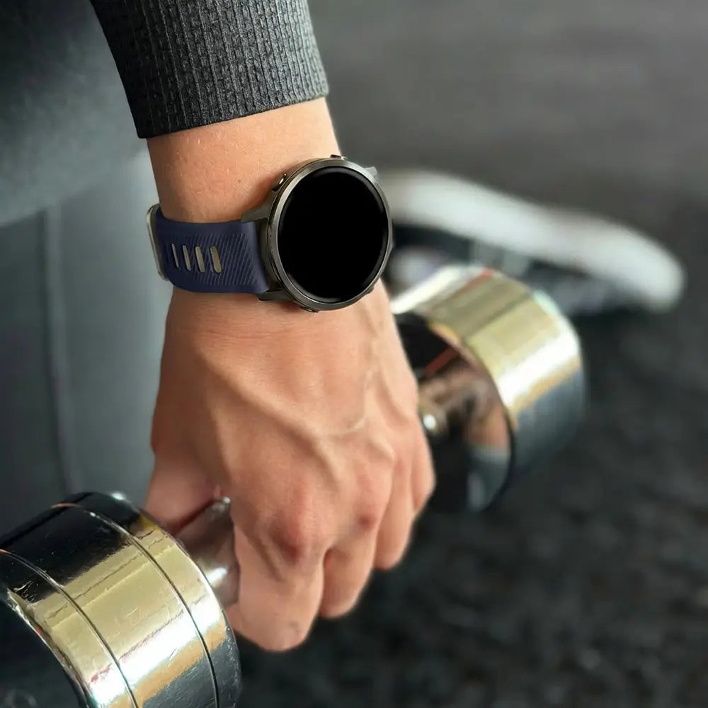 Bandz Garmin Vivoactive 4s Sport Strap with Buckle (Dark Blue/Beige)