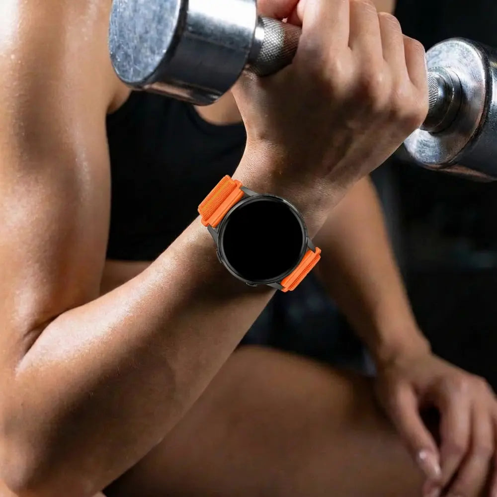 Bandz Garmin Forerunner 570 - 42mm Nylon Strap 'Wave' (Orange)