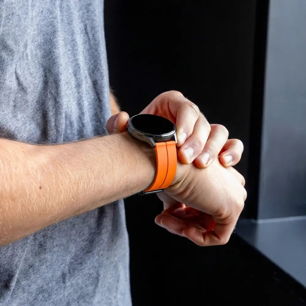 Bandz Garmin Vivoactive 3 Silicone Strap with D-Buckle (Orange)