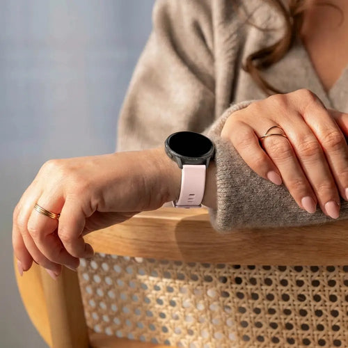 Bandz Garmin Vivoactive 4s Silicone Strap 'Classic' (Light Pink)