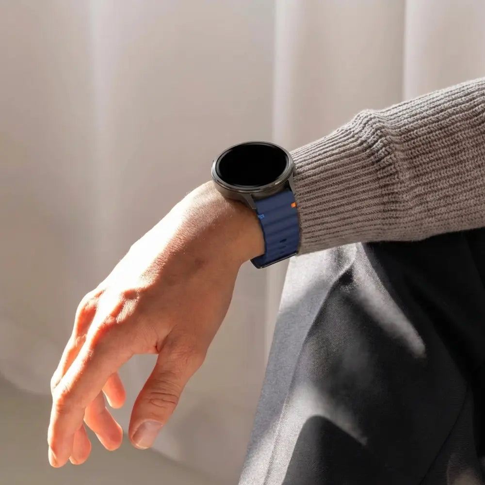 Bandz Garmin Venu 4 - 41mm Silicone Strap 'Wave' (Dark Blue)