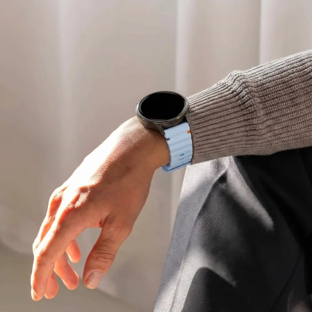 Bandz Garmin Venu 4 - 45mm Silicone Strap 'Wave' (Light Blue)