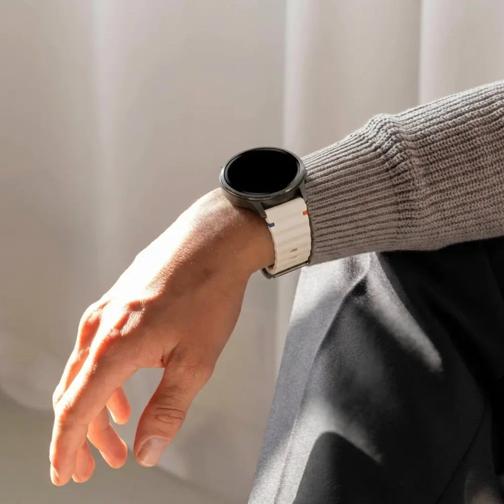 Bandz Garmin Vivoactive 6 siliconen band 'Wave' (sterrenlicht)