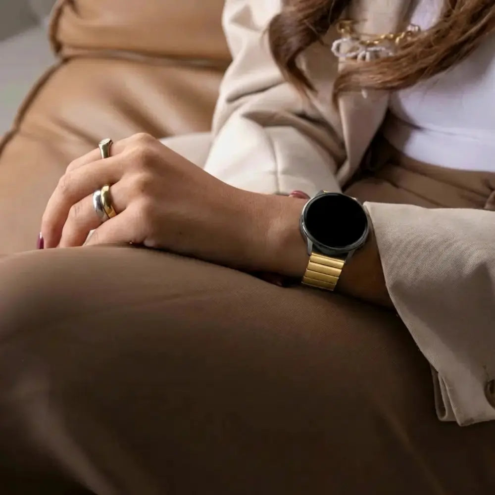 Bandz Garmin Bounce 2 Steel Strap 'One Bead' (Gold)