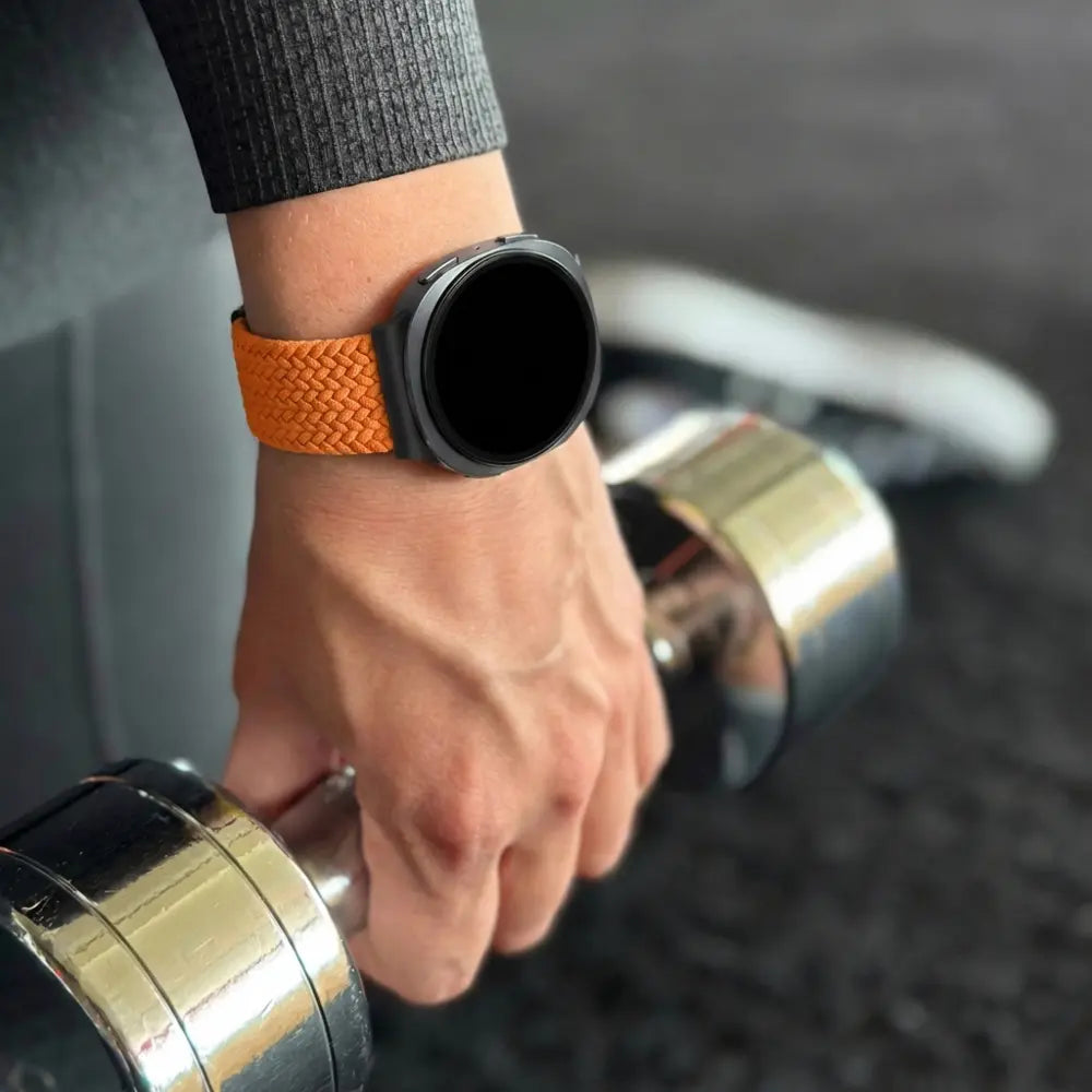 Bandz Samsung Galaxy Watch 8 - 44mm Magnetic Braided Strap (Orange)