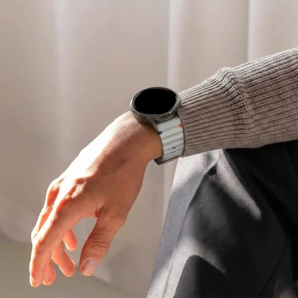 Bandz Garmin Vivoactive 6 Silicone Strap 'Wave' (Light Grey)