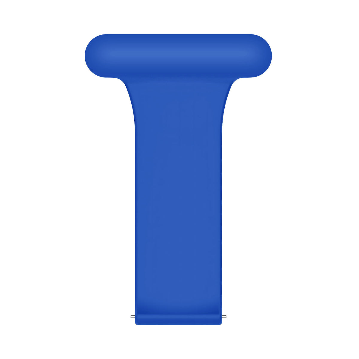 Silicone Nurse Fob, dark blue, laid flat, separate parts, direct top view