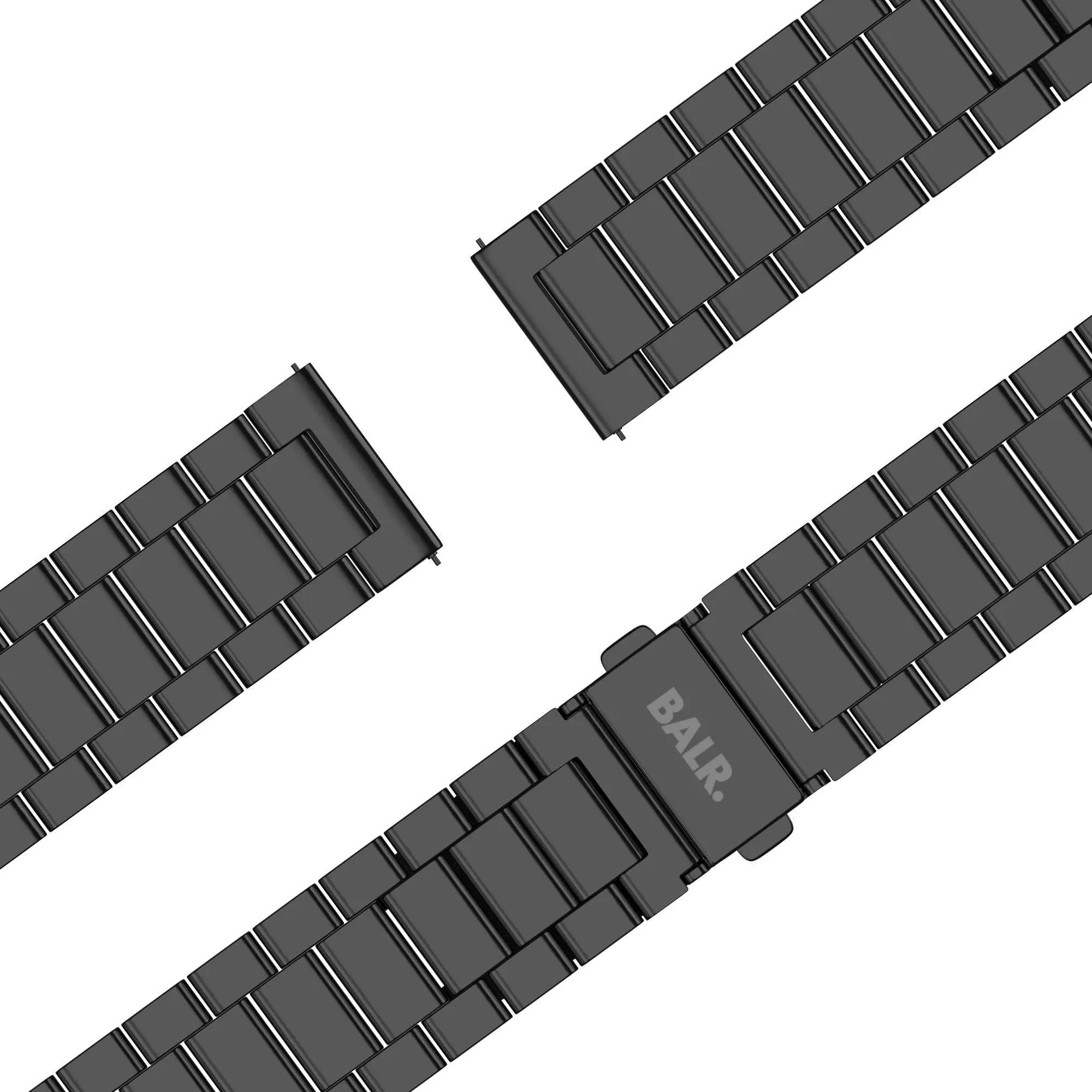 BALR Polar Grit X Steel Link Strap (Black)