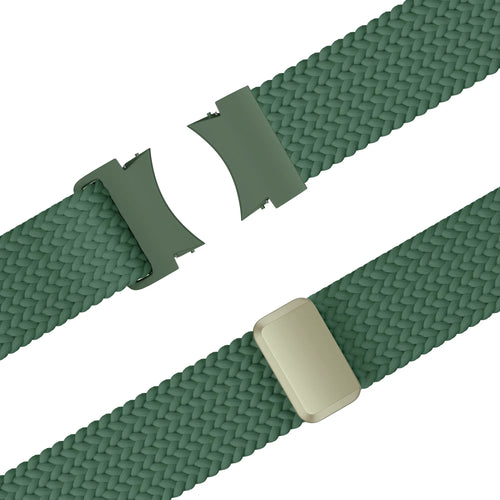 Bandz Samsung Galaxy Watch 7 - 44mm Braided Strap 'Easy Fit' (Green)