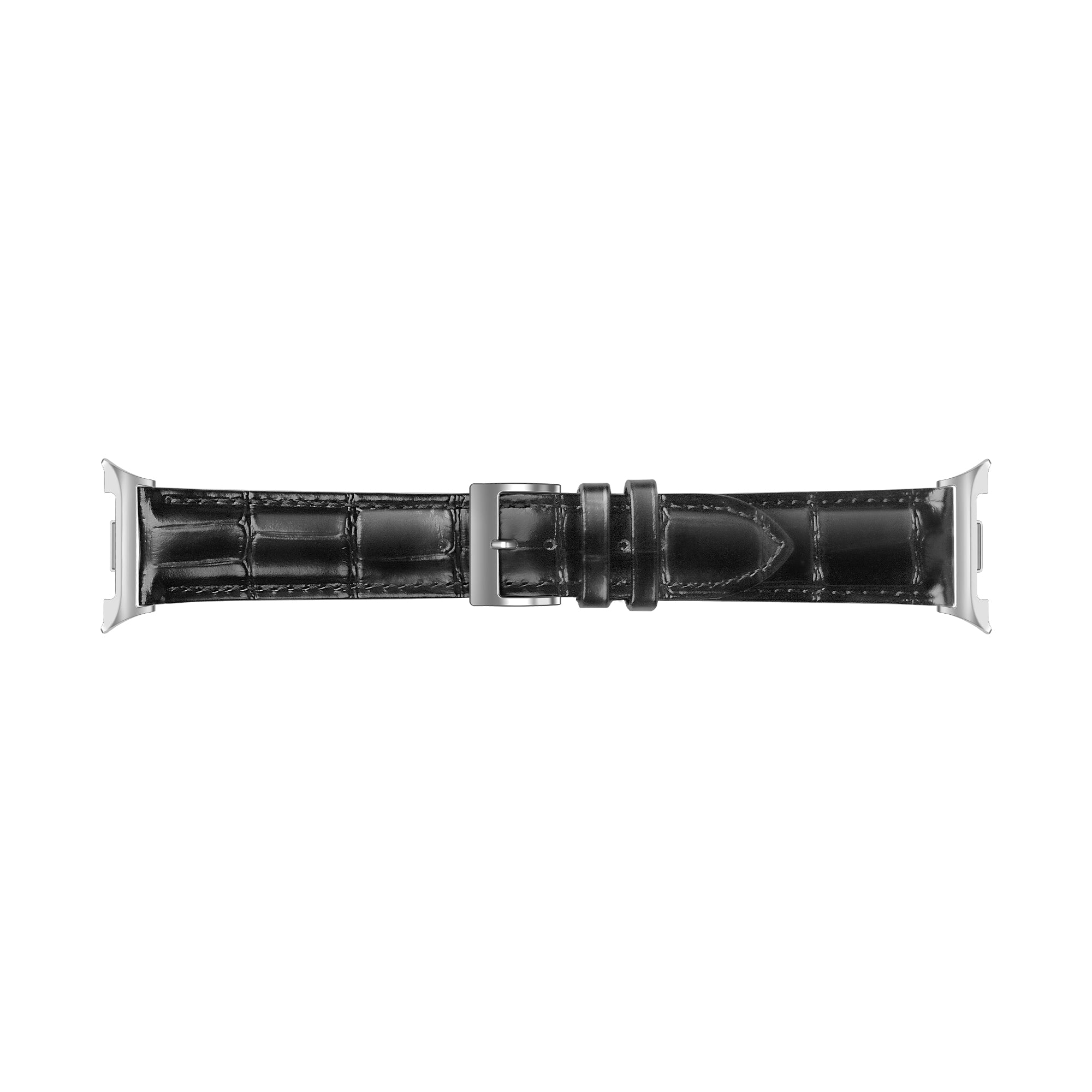 Samsung Galaxy Watch 9 - 44mm Leather Strap Crocodile Grain (Black)