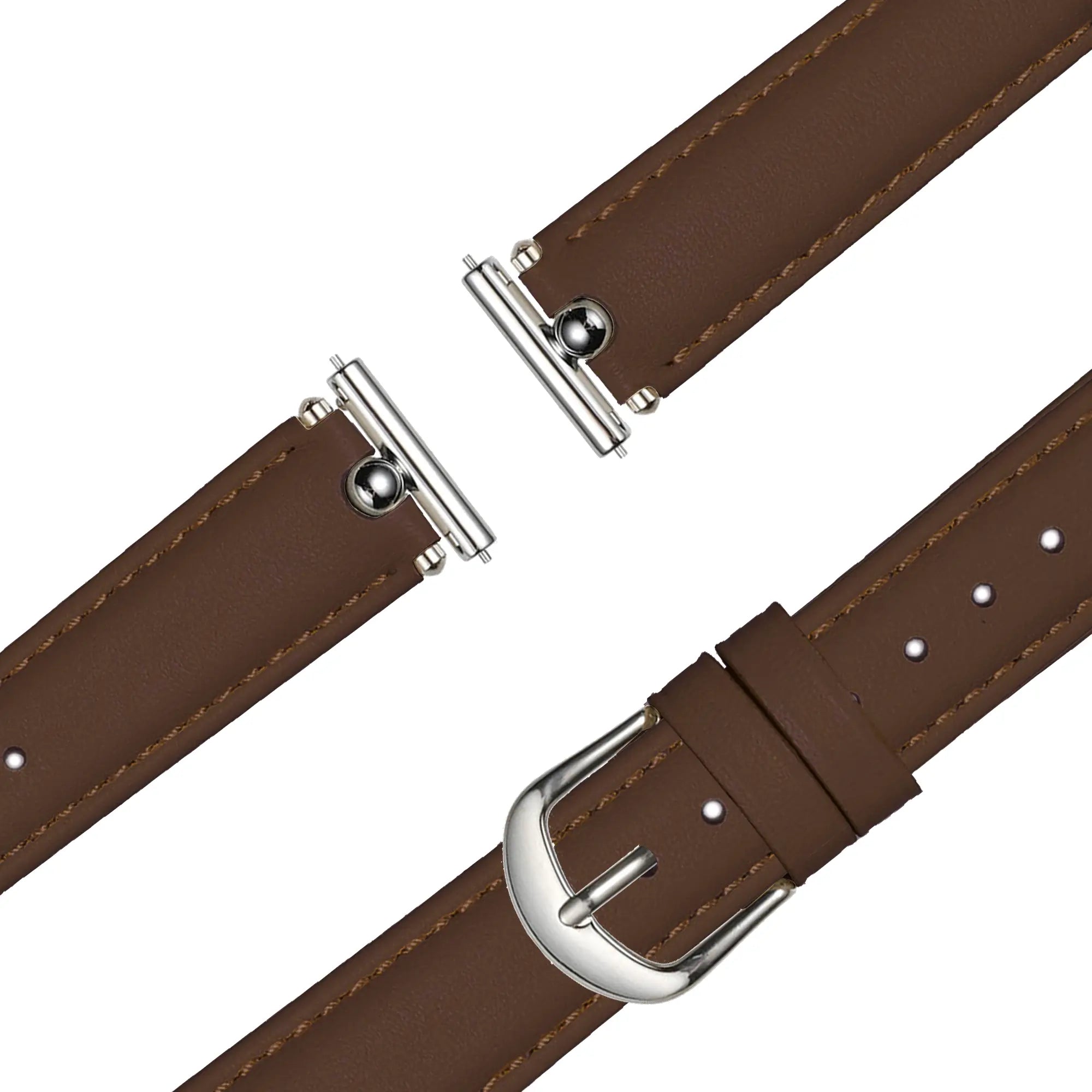 Bandz Amazfit Active 3 Premium Leather Strap 'Bullet' (Brown)