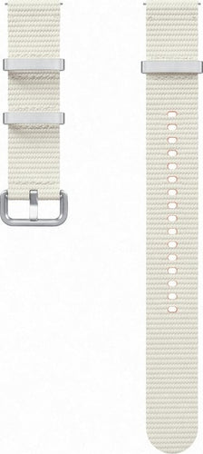 Nylon Athleisure Strap, cream, laid flat, separate parts, direct top view