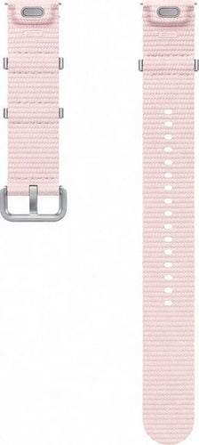 Nylon Athleisure Strap, pink, laid flat, separate parts, direct top view