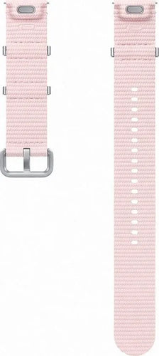 Nylon Athleisure Strap, pink, laid flat, separate parts, direct top view