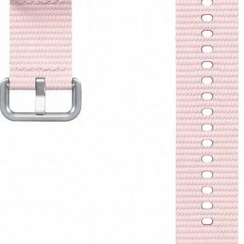 Nylon Athleisure Strap, pink, laid flat, separate parts, direct top view