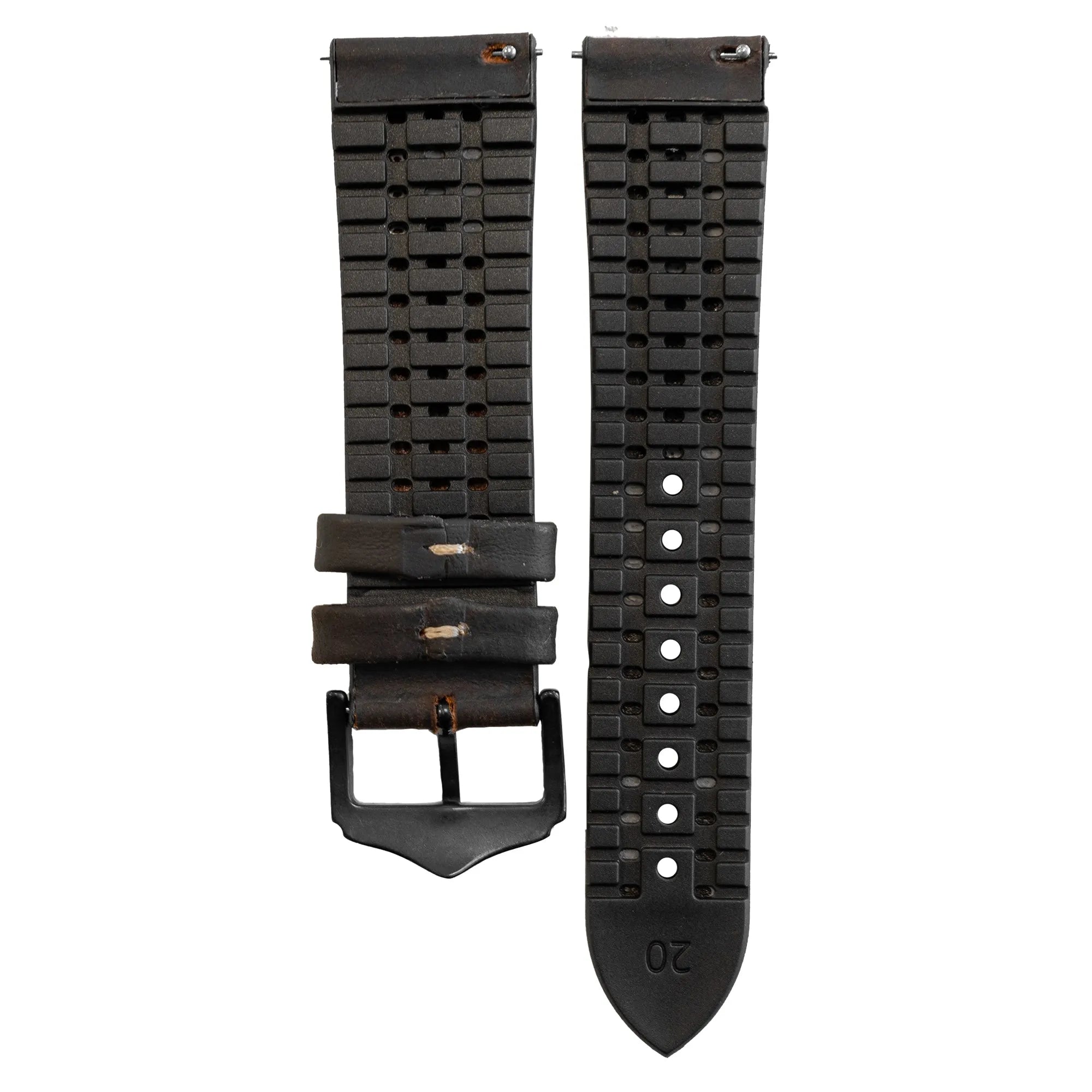 Coros Apex 2 Leather / Silicone Strap (Brown)