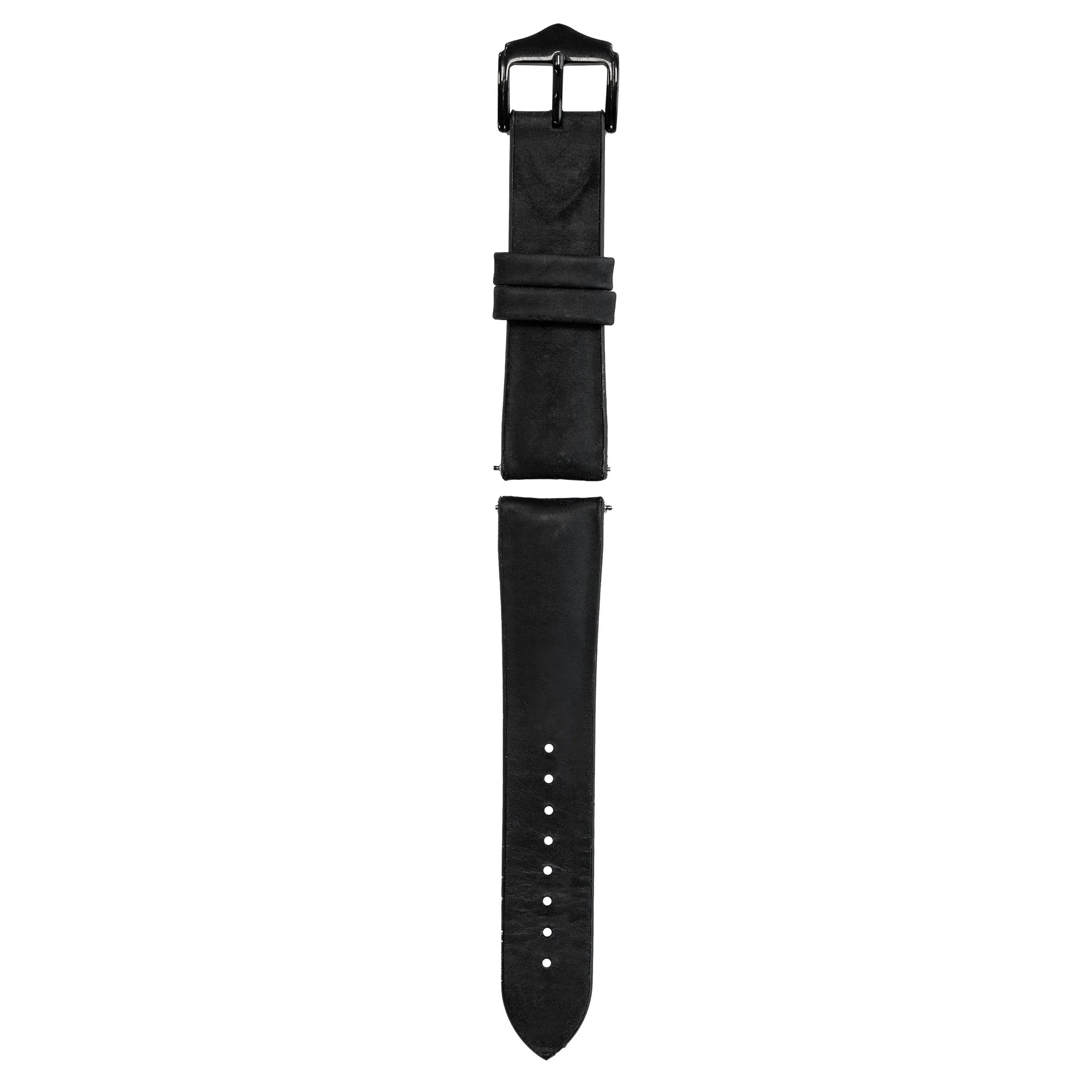 Coros Pace 2 Leather / Silicone Strap (Black)