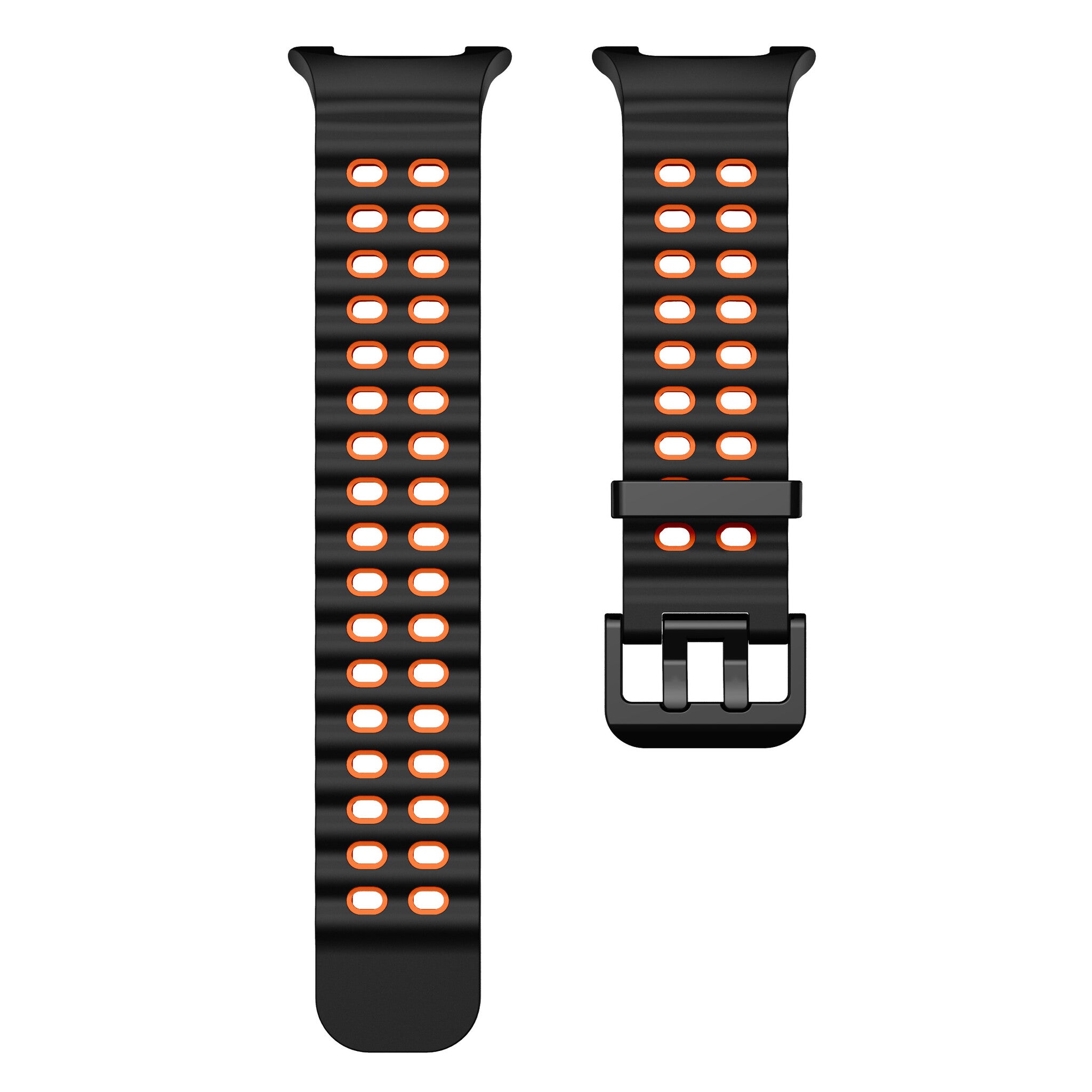 Samsung Galaxy Watch 9 - 44mm Ocean Strap (Black/Orange)