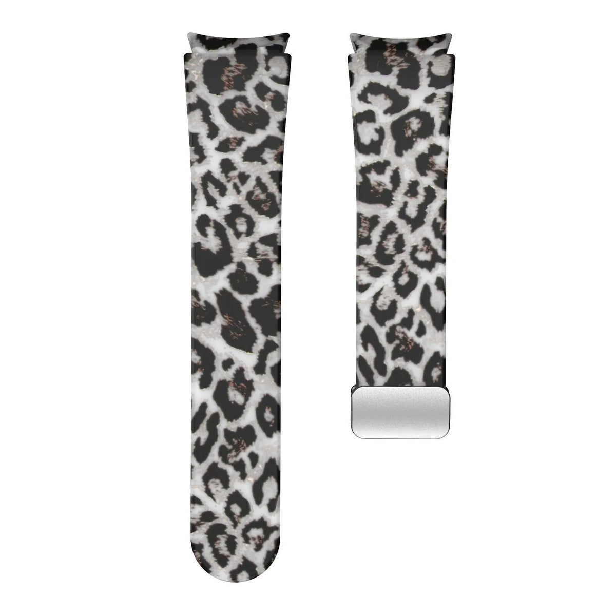 Silicone Magnetic Patterned Strap, laid flat, separate parts, direct top view