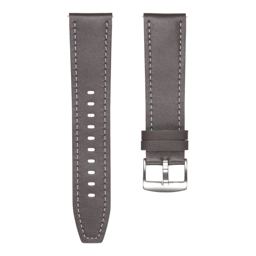 Suunto 9 Peak 'One Push' Leather Strap (Grey)