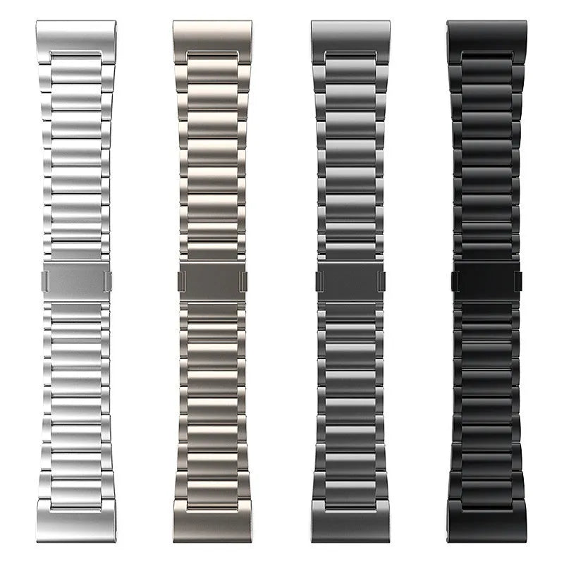 Magnetic Titanium Strap, black, laid flat, separate parts, direct top view
