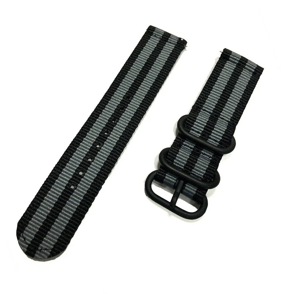 Fossil Gen 4 Explorist (HR) Nylon Strap with Buckle (Black/Grey)