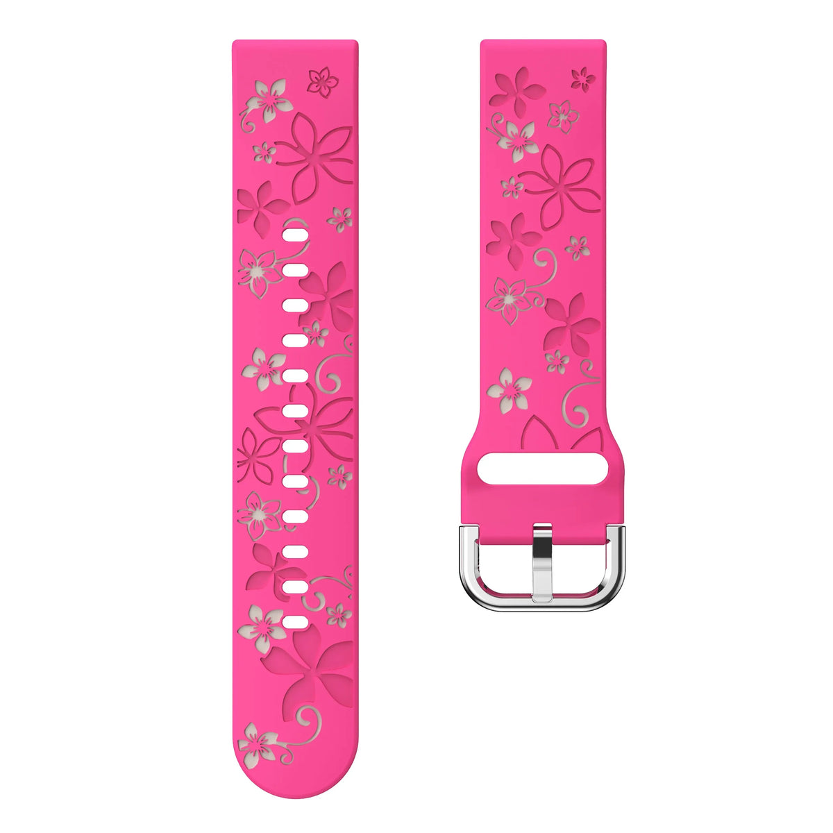 Coros Apex 42mm Flower Silicone Strap (Bright Pink/Starlight)