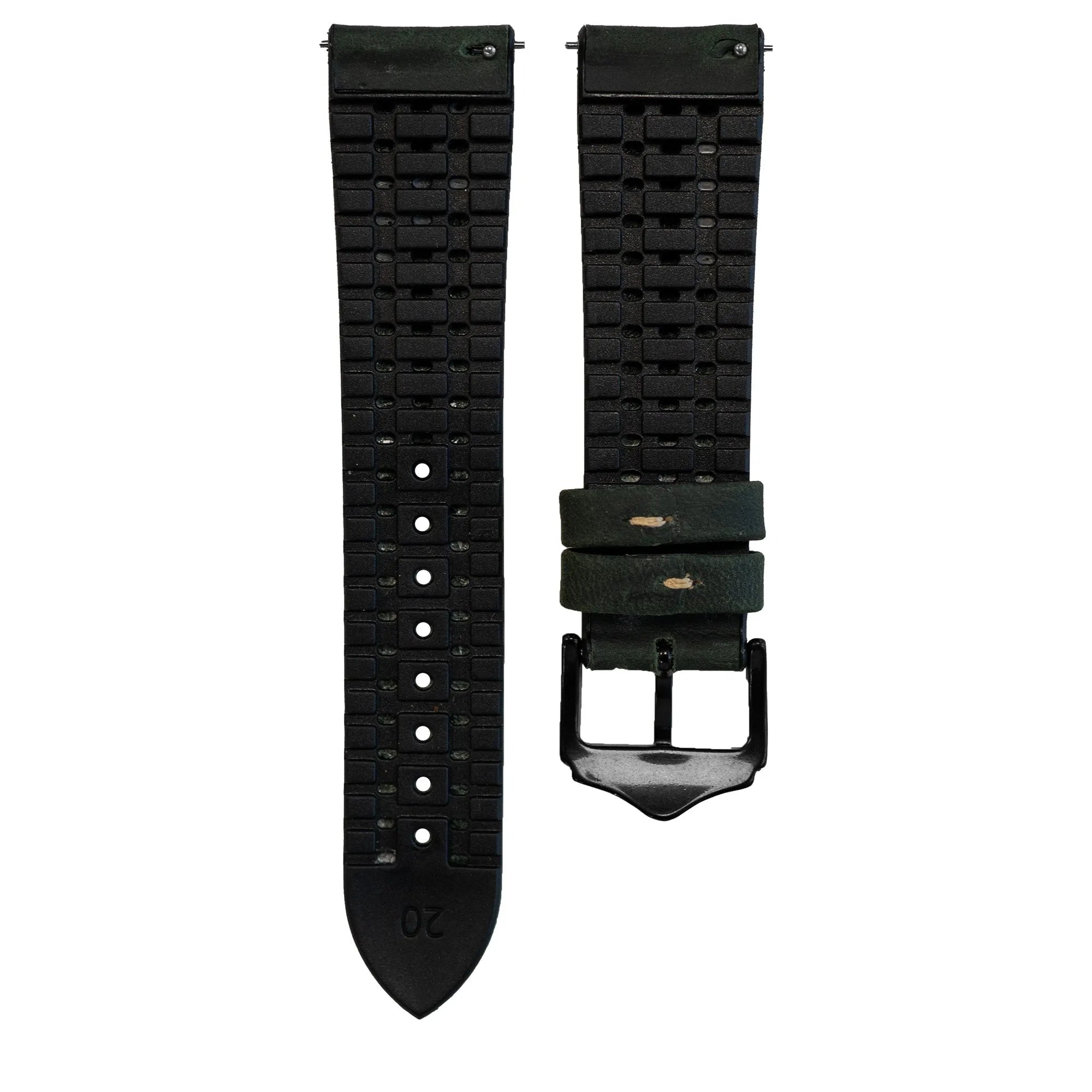 Honor Magic Watch 2 Silicone and Leather Strap (Green)