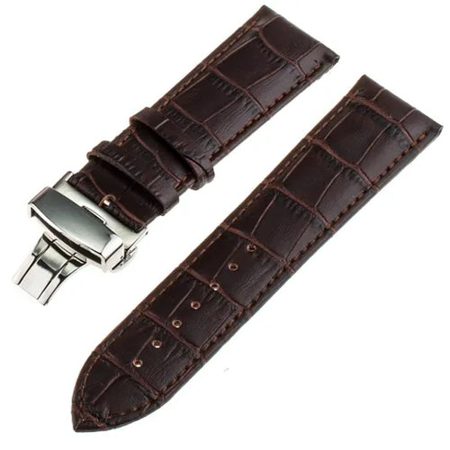 Amazfit GTS 4 Luxury Leather Strap (Dark Brown)
